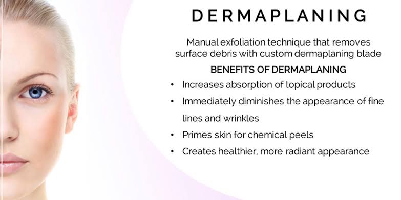 Dermaplaning facial treatment